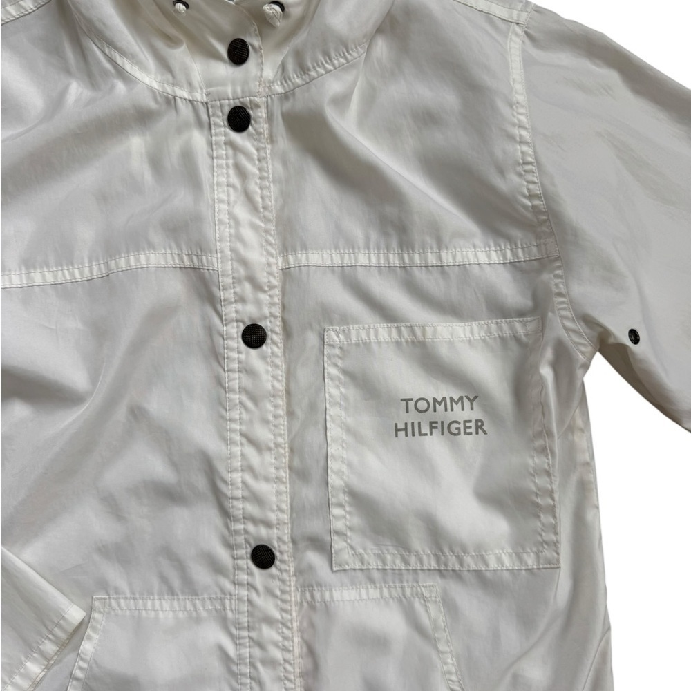 Vintage Tommy Hilfiger White Hooded Windbreaker - Picture 2 of 5